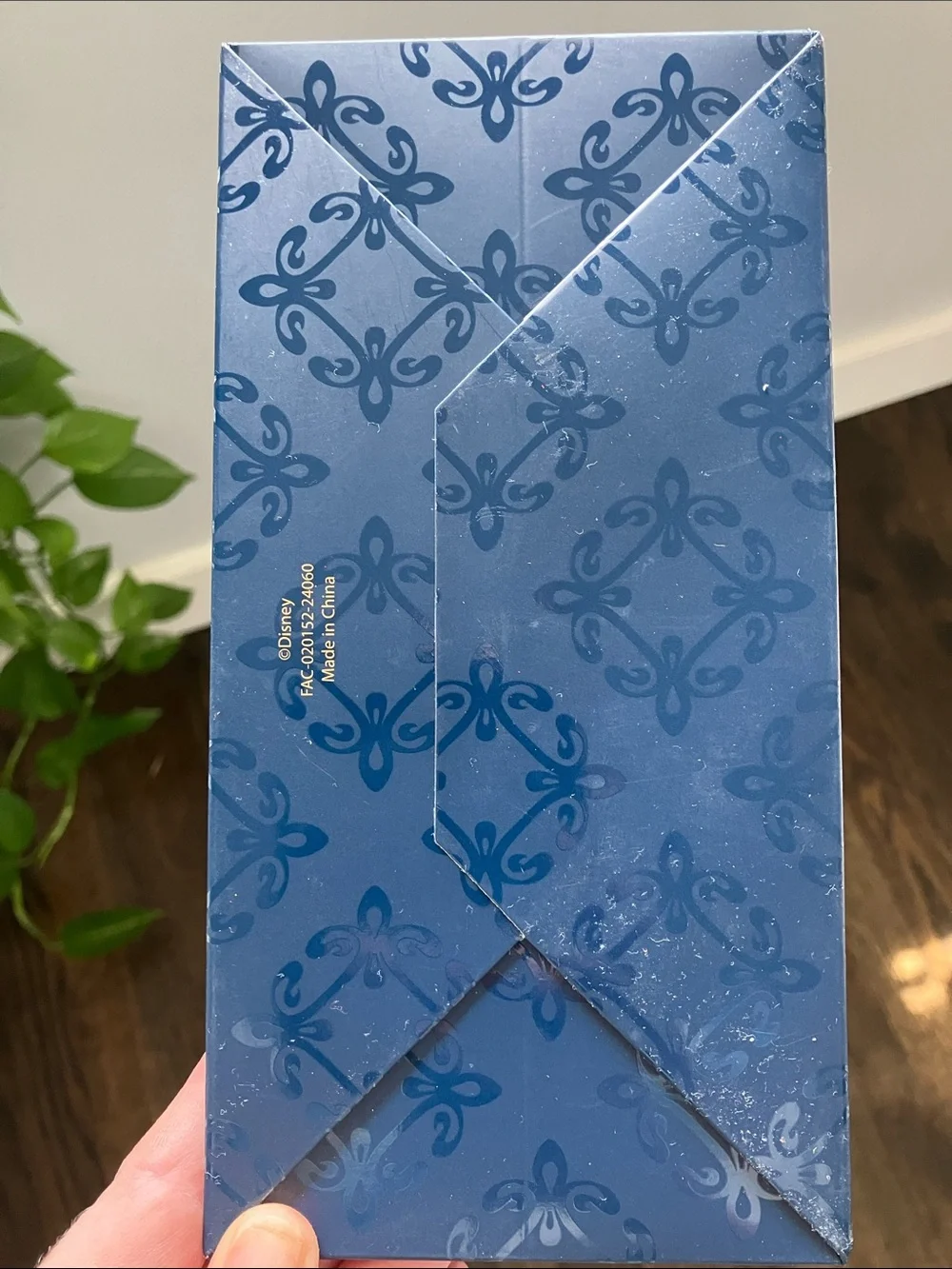 Navy Decorative Gift Bag with Gold Rope Handles